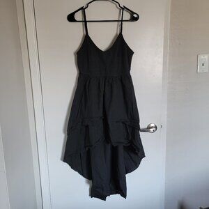 Hi Low Sleeveless Black Dress